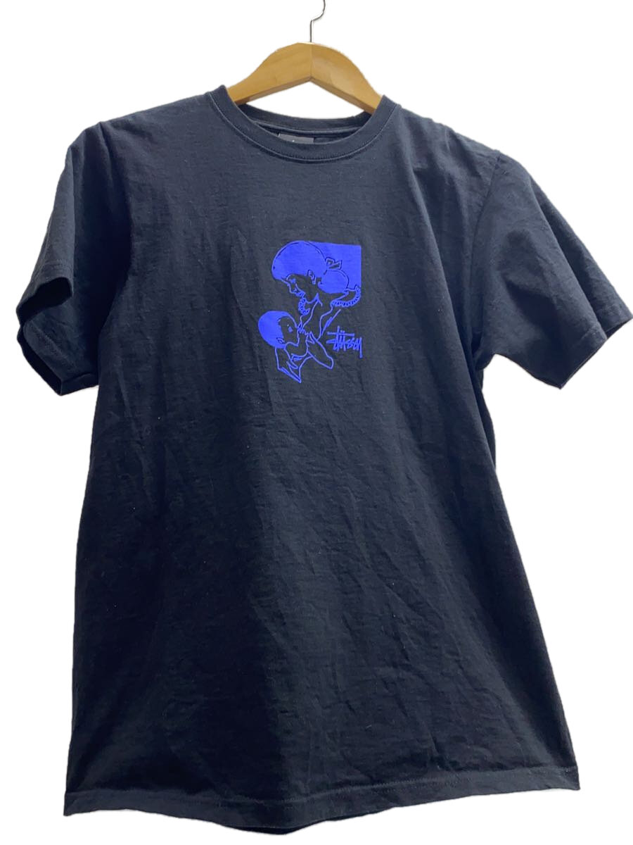 【中古】STUSSY◆Tシャツ/S/コットン/ブラック【メンズウェア】