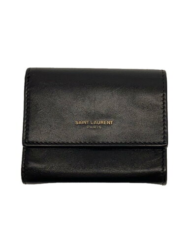 【中古】SAINT LAURENT◆3つ折り財布/レザー/BLK/メンズ/MRT554385【服飾雑貨他】 【中古】SAINT LAURENT◆3つ折り財布/レザー/BLK/メンズ/MRT554385【服飾雑貨他】