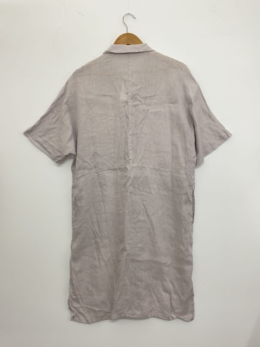 【中古】HEAVENLY◆半袖ワンピース/--/リネン/GRY/無地【レディースウェア】