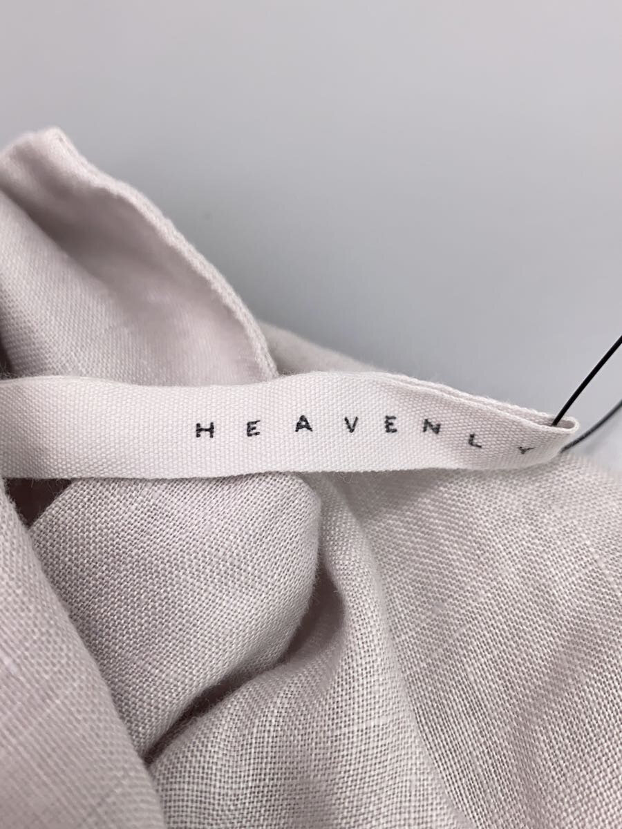 【中古】HEAVENLY◆半袖ワンピース/--/リネン/GRY/無地【レディースウェア】