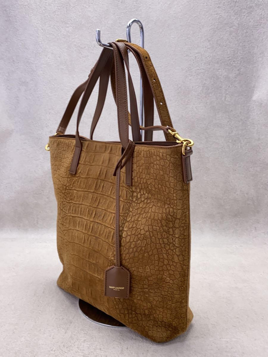 【中古】SAINT LAURENT◆ショルダーバッグ/レザー/BRW/無地【バッグ】