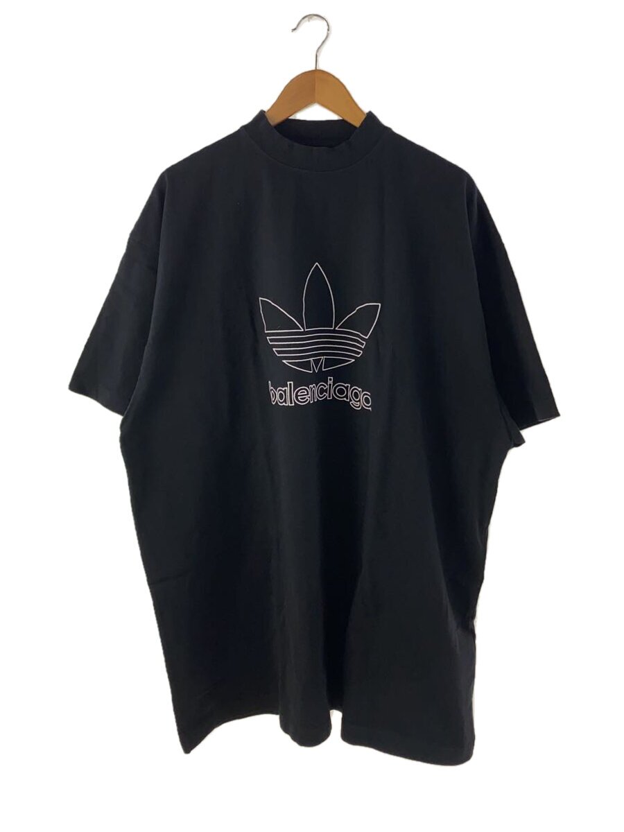 【中古】BALENCIAGA◆22AW/×adidas/Tシャツ/4/コットン/BLK/723976//【メンズウェア】