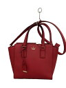 【中古】kate spade new york◆ショルダーバッグ/レザー/RED/無地【バッグ】