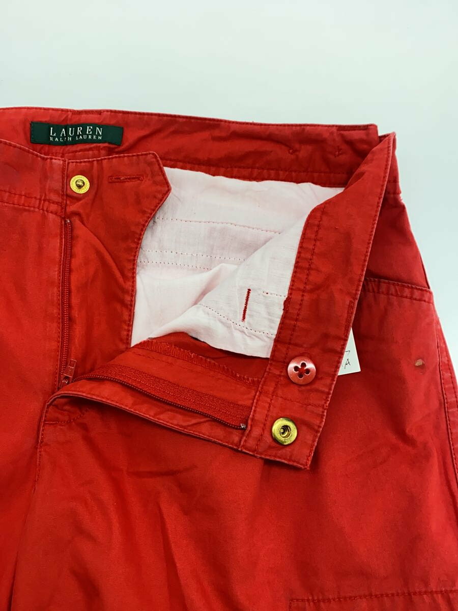 【中古】LAUREN RALPH LAUREN◆ボトム/--/コットン/RED/無地【メンズウェア】