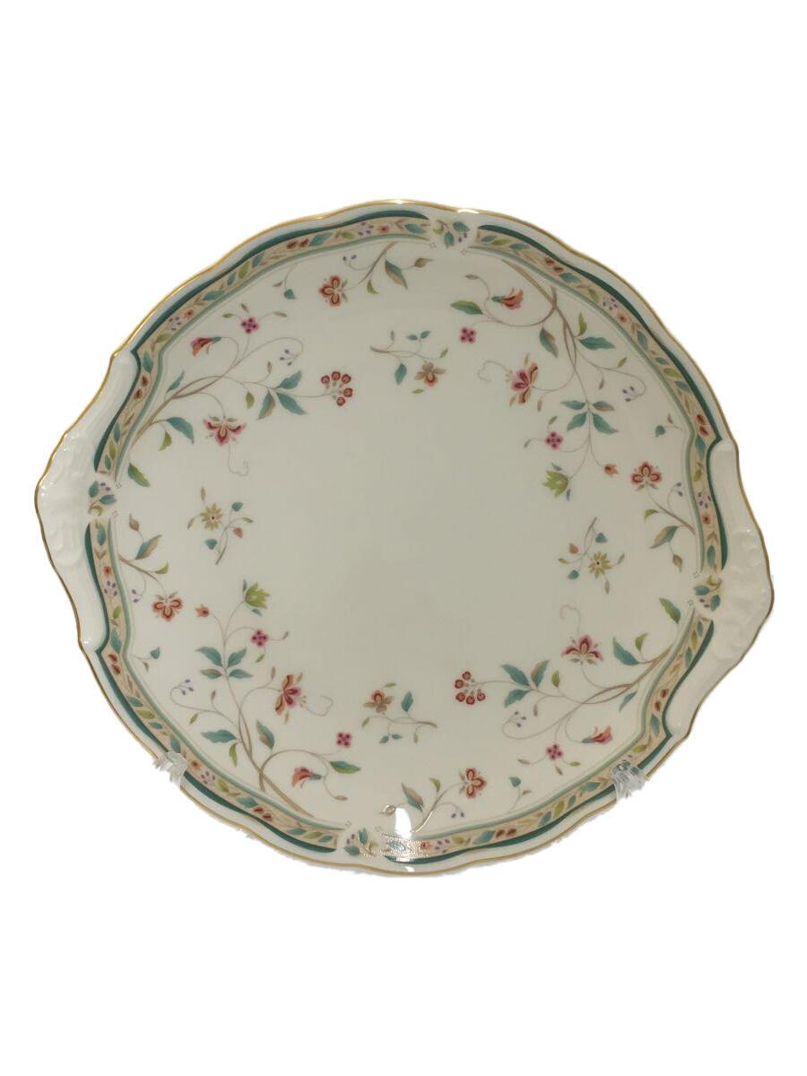 【中古】Noritake◆プレート/WHT/花更紗/両側に凹凸デザイン有/ホワイト【キッチン用品】