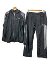 【中古】adidas◆ナイロンジャージセットアップ/XO/ポリエステル/BLK/F43350/F43356【メンズウェア】