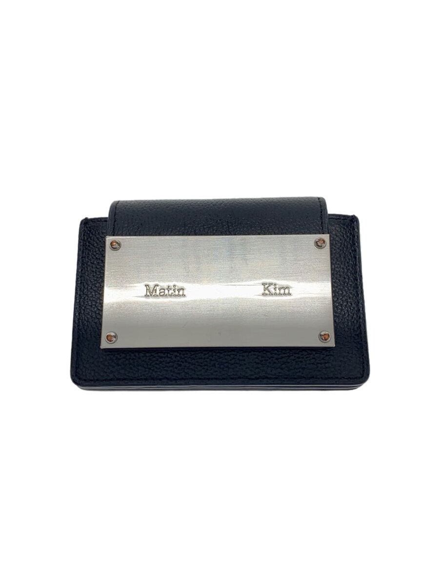 【中古】Matin Kim◆小傷有/アコーディオンウォレット/財布/レザー/BLK/レディース【服飾雑貨他】