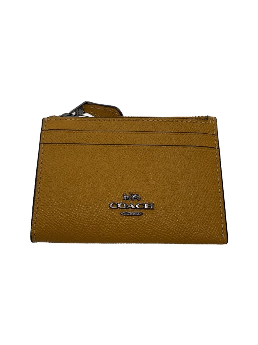 【中古】COACH◆カードケース/レザー/YLW/レディース/88250【服飾雑貨他】