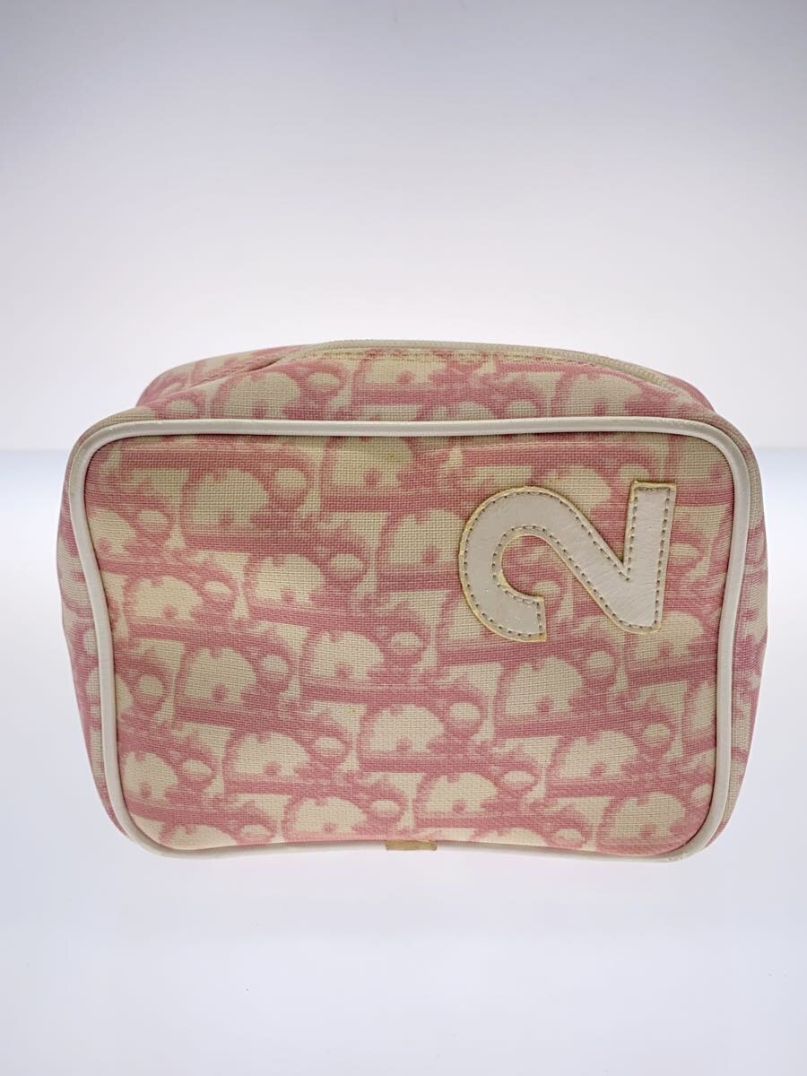 【中古】Christian Dior◆ポーチ/PVC/PNK/総柄※変色、状態考慮【バッグ】
