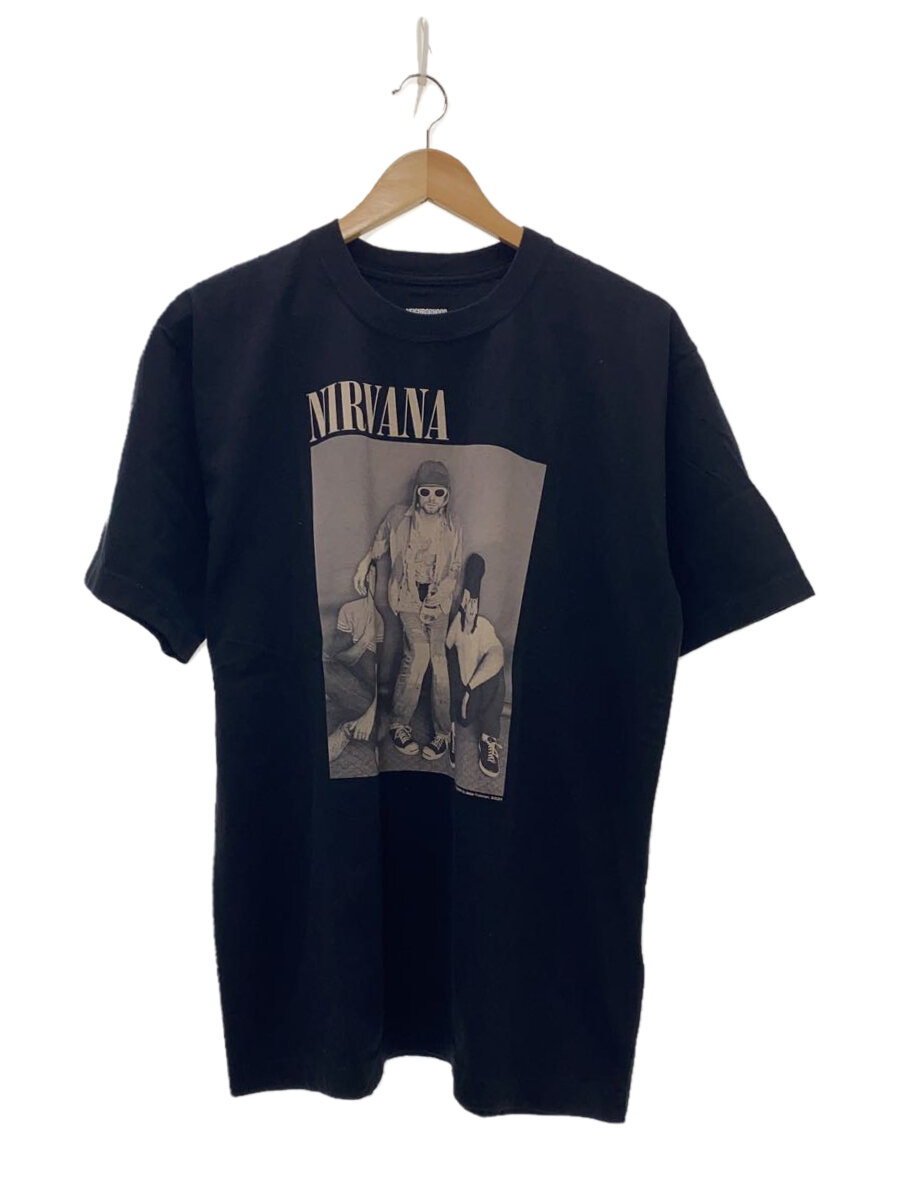 【中古】NEIGHBORHOOD◆Tシャツ/NH X NIRVANA X FRO . TEE SS/M/コットン/BLK/241PCNH-ST03S【メンズウェア】
