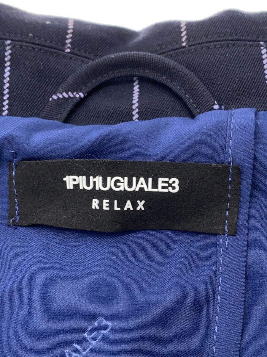 【中古】1piu1uguale3◆テーラードジャケット/--/--/BLU/ストライプ【メンズウェア】
