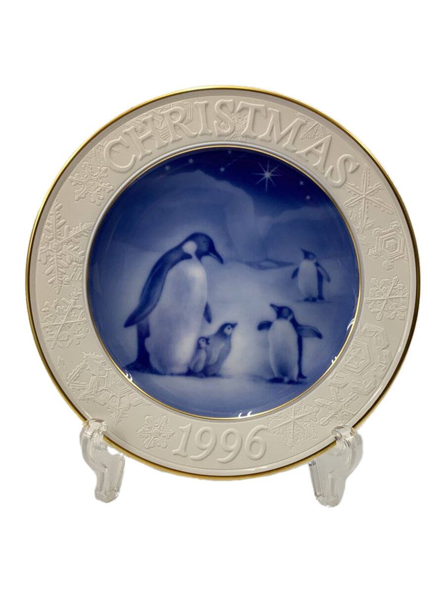 【中古】大倉陶園◆プレート/ペンギン/BLU【キッチン用品】
