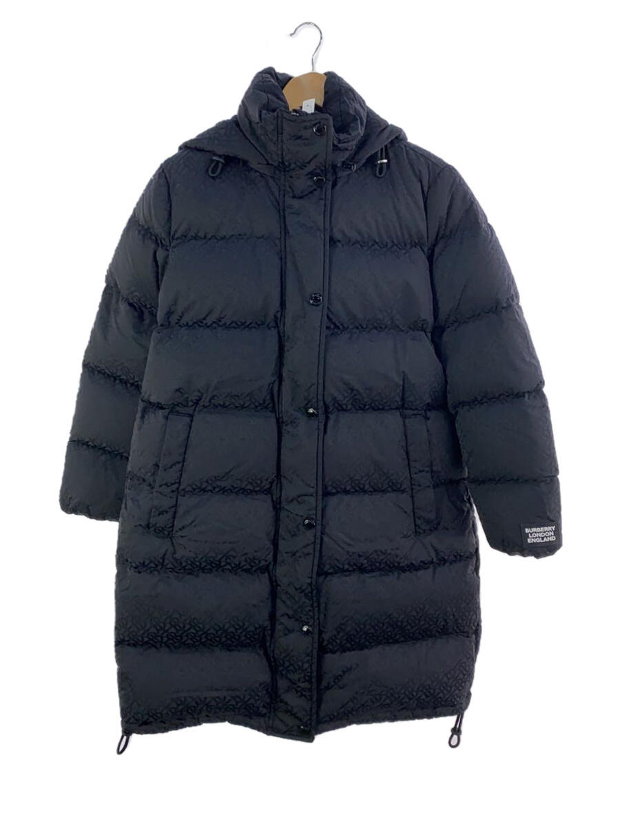 【中古】BURBERRY◆ロングダウンジャケット/--/ナイロン/BLK/8019569//【レディースウェア】