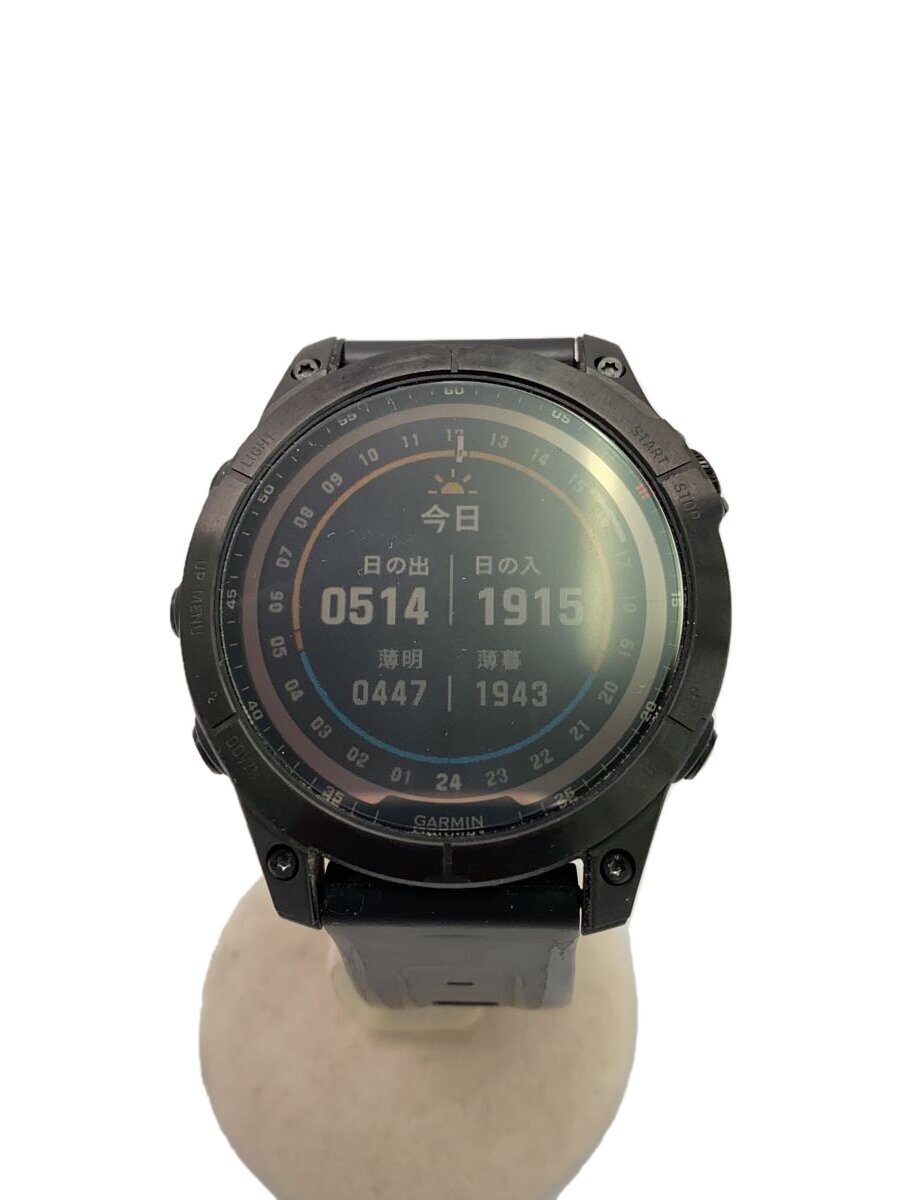 【中古】GARMIN◆スマートウォッチ/デジタル/ラバー/BLK/BLK/FENIX7//【服飾雑貨他】