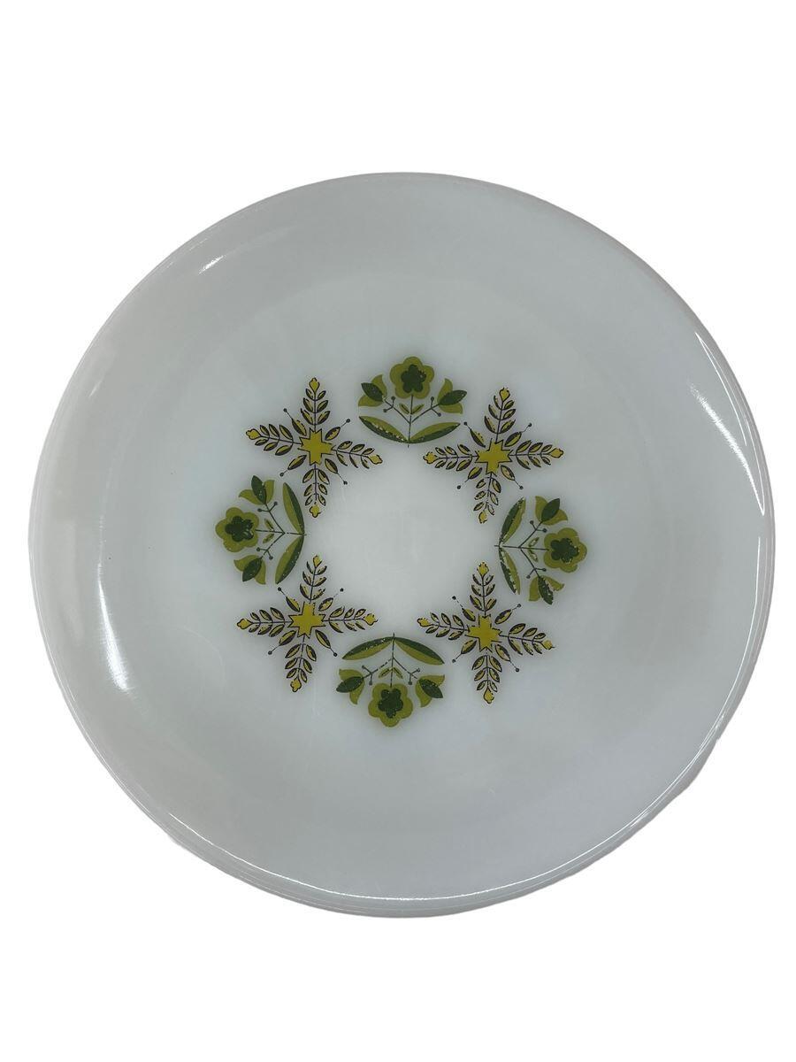 【中古】Anchor Hocking◆メドウグリーン プレート 25cm【キッチン用品】