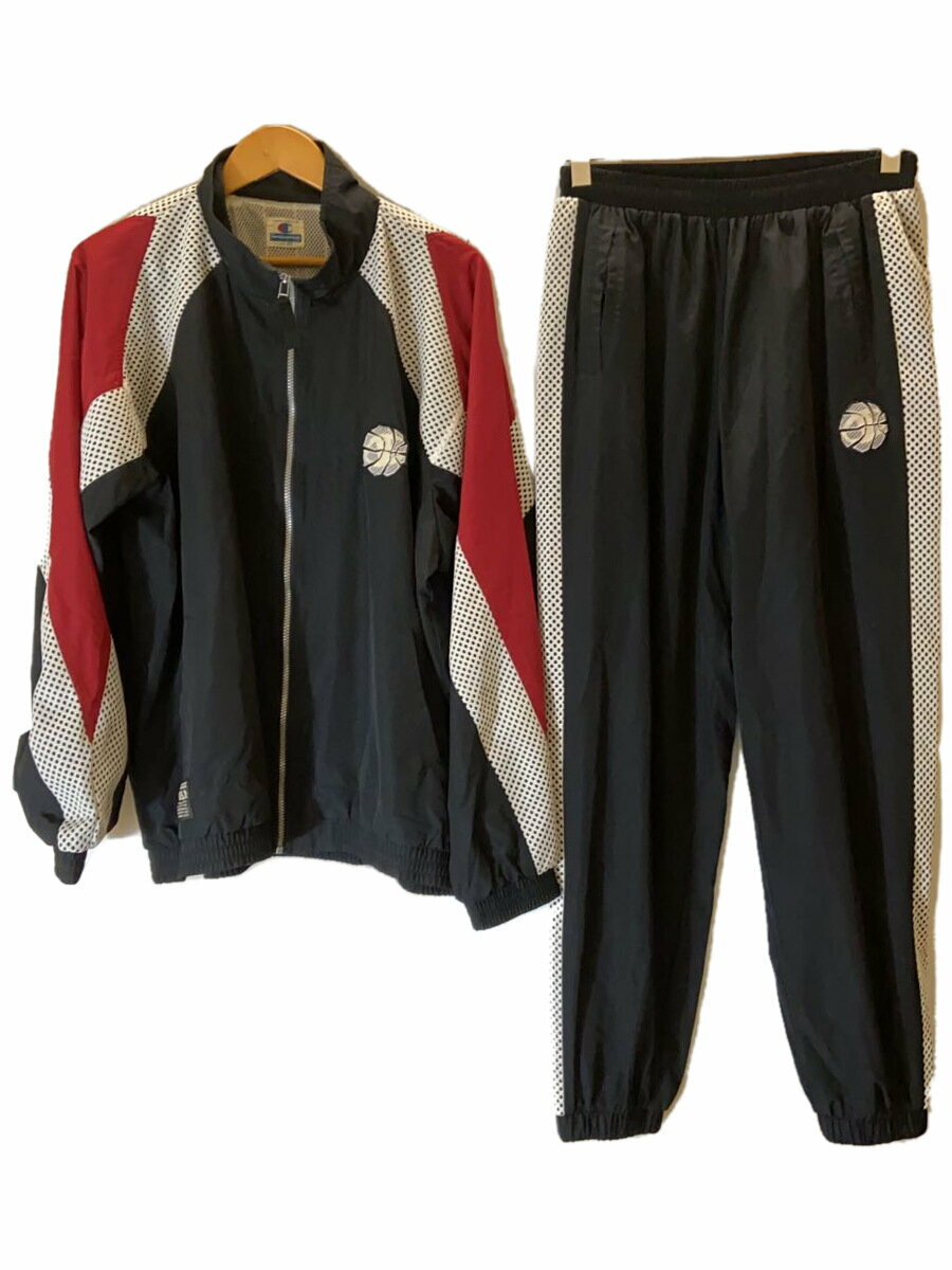 【中古】Champion◆セットアップ/XO/ナイロン/BLK/CRB1800【メンズウェア】