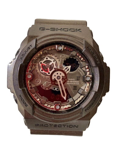 【中古】CASIO◆クォーツ腕時計・G-SHOCK/デジアナ/ラバー/ブラウン/SS【服飾雑貨他】 【中古】CASIO◆クォーツ腕時計・G-SHOCK/デジアナ/ラバー/ブラウン/SS【服飾雑貨他】