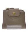 【中古】IL BISONTE◆2つ折り財布/レザー/BEG/レディース【服飾雑貨他】