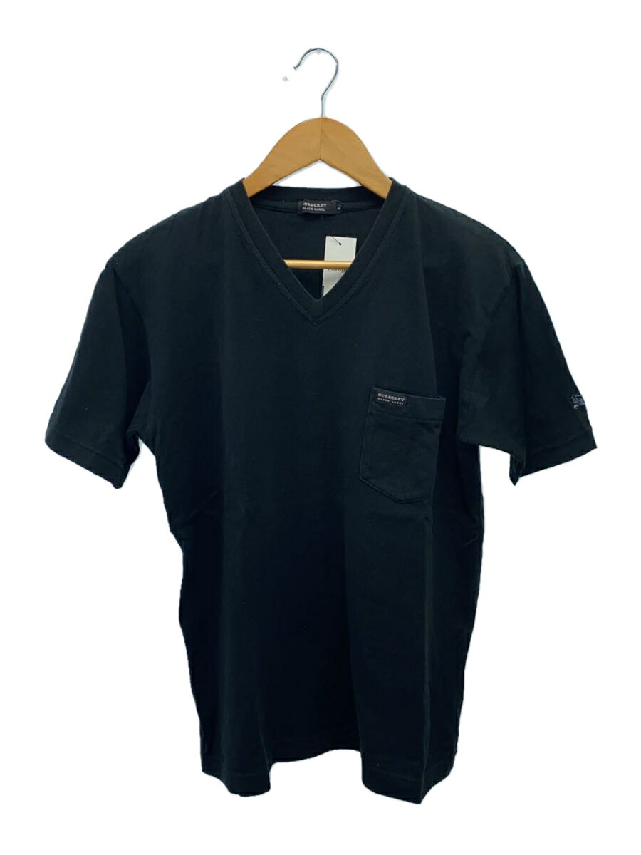 【中古】BURBERRY BLACK LABEL◆Tシャツ/3/コットン/BLK/BMV41-821【メンズウェア】