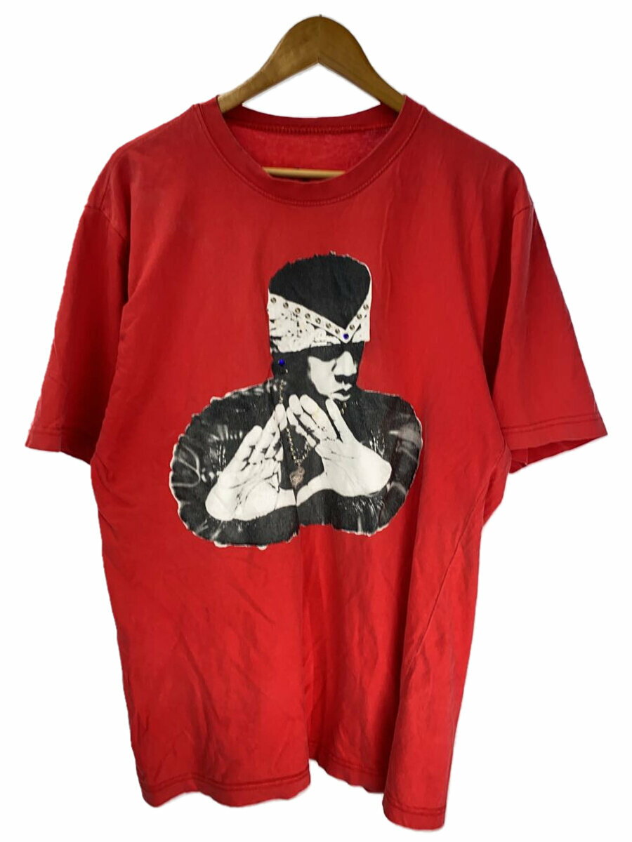 【中古】Tシャツ/--/コットン/RED/プリント【メンズウェア】