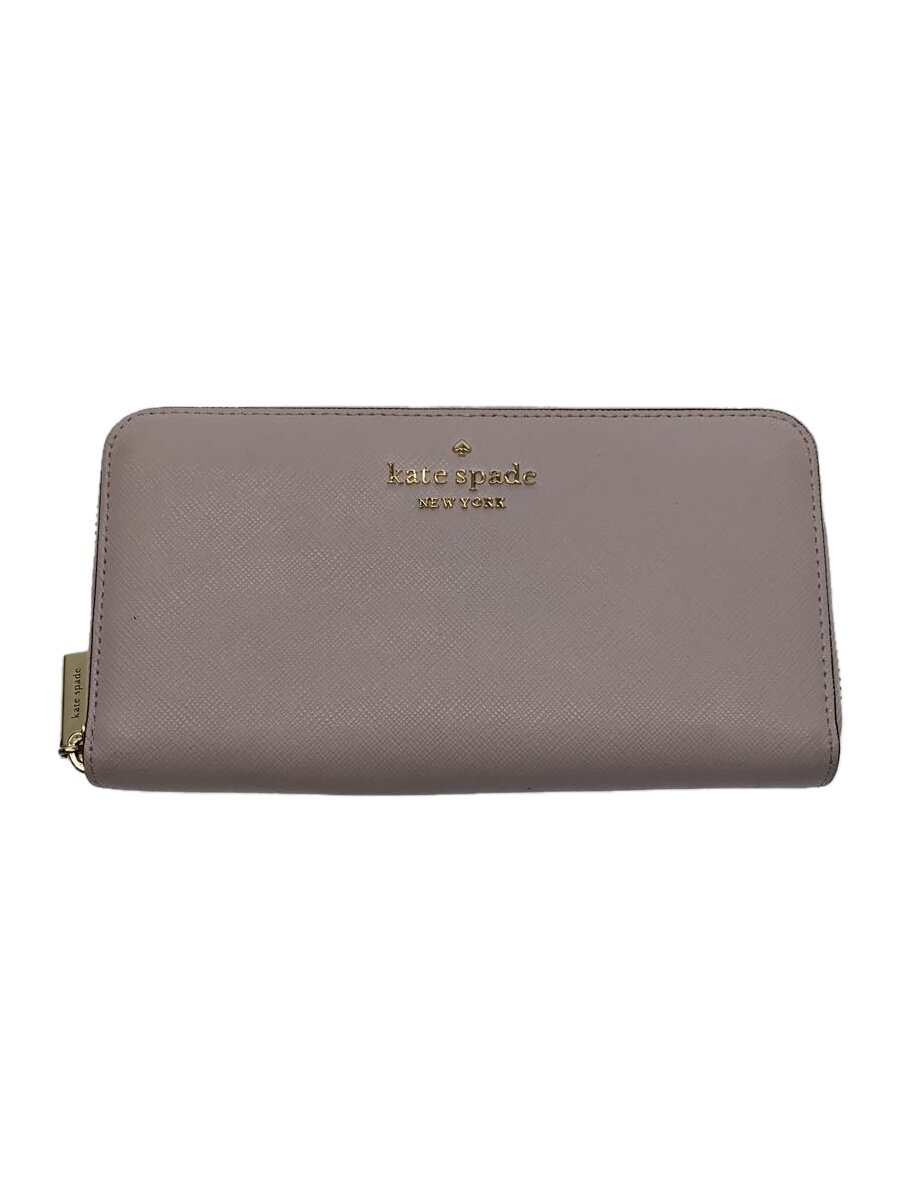 【中古】kate spade new york◆ステイシーラージ コンチネンタル ウォレット/長財布/ピンク/WLR00130/使用感有り【服飾雑貨他】