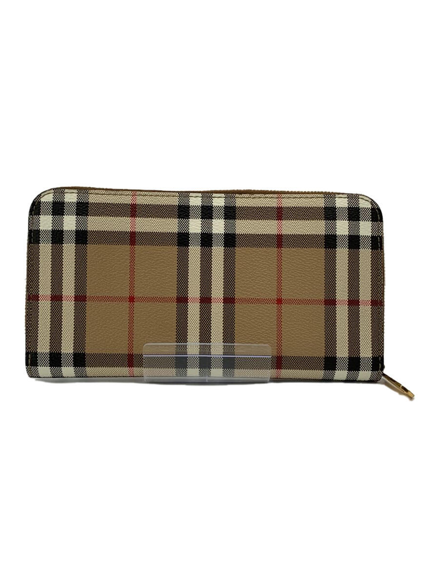 【中古】BURBERRY◆長財布/ラウンドジ