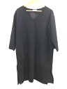 【中古】Plantation◆Vネック7分袖ワンピース/M/ウール/ブラック/pl83ft198【レディースウェア】(4)