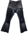 【中古】SAINT MICHAEL◆DENIM DOUBLE KNEE/ボトム/M/コットン/BLK/SM-YS1-0000-067/24AW【メンズウェア】