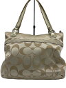 【中古】COACH◆トートバッグ シグネチャー/ポリエステル/ベージュ/総柄【バッグ】(4)