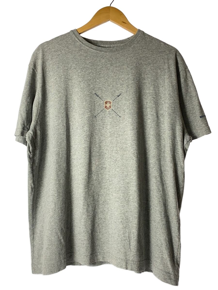 VICTRIX◆Tシャツ/L/コットン/GRY/プリント