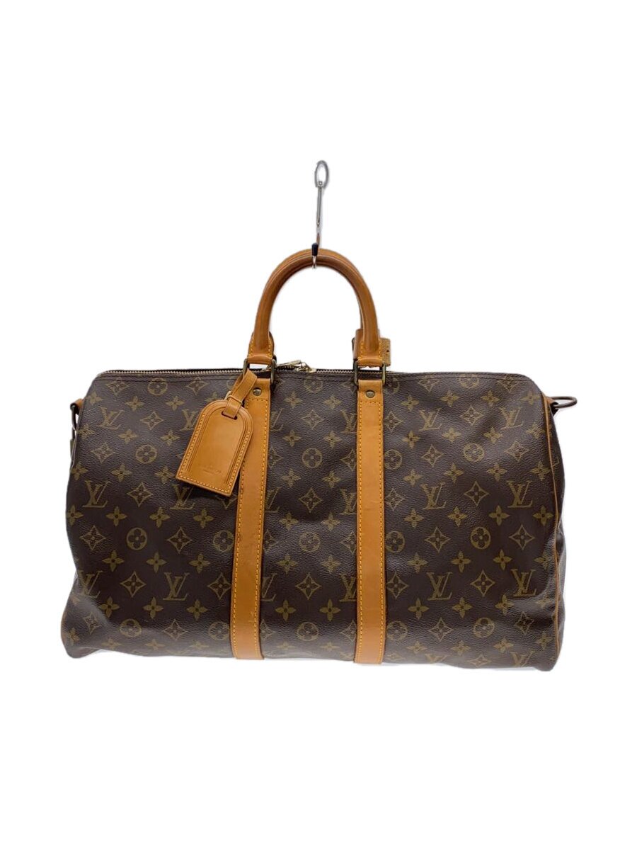 【中古】LOUIS VUITTON◆キーポル・バンドリエール45_モノグラム・キャンバス_BRW/PVC/BRW【バッグ】