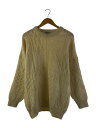 【中古】ARAN CRAFTS◆フィッシャーマンニット/パターンケーブルニット/アイルランド製/XL/ウール/CRM【メンズウェア】