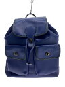 【中古】COACH◆リュック/レザー/BLU/無地【バッグ】(4)