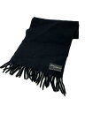 【中古】renoma◆マフラー/ウール/BLK/無地/メンズ【服飾雑貨他】
