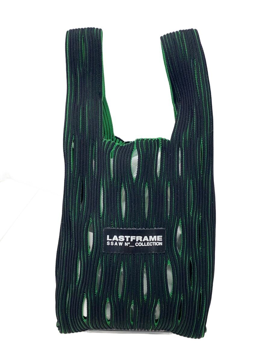 LASTFRAME◆TWO TONE MESH MARKET BAG/トートバッグ/--/BLK/タグ付/L22202