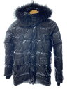 【中古】AKM◆BORDER HOODED/ダウンジャケット/L/ナイロン/ブラック/ファーフード/AD014【メンズウェア】(4)