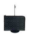 【中古】COACH◆セカンドバッグ/レザー/BLK/総柄/C3144【バッグ】