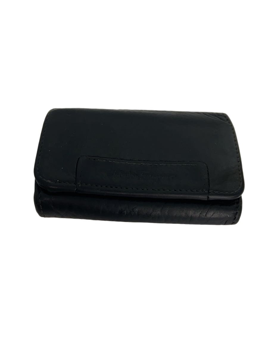 【中古】Salvatore Ferragamo◆キーケース/レザー/BLK/メンズ【服飾雑貨他】