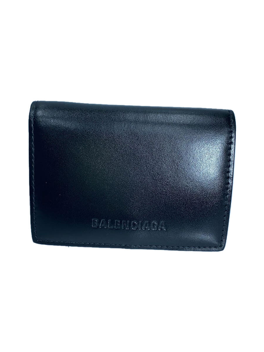 【中古】BALENCIAGA◆3つ折り財布/レザ