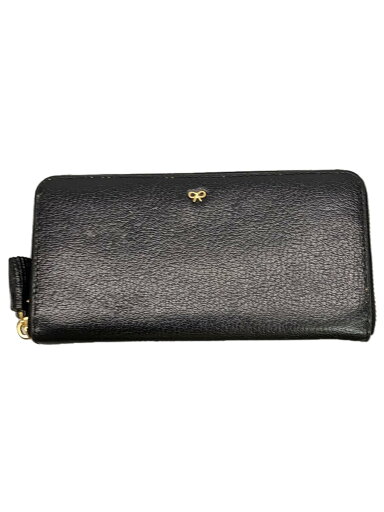 【中古】ANYA HINDMARCH◆長財布/レザー/BLK/無地/レディース【服飾雑貨他】 【中古】ANYA HINDMARCH◆長財布/レザー/BLK/無地/レディース【服飾雑貨他】