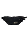 【中古】BACH◆バッグ/PVC/BLK/無地/ウエストポーチ/ブラック/オレンジ/長さ調節/フロントポケット/【バッグ】