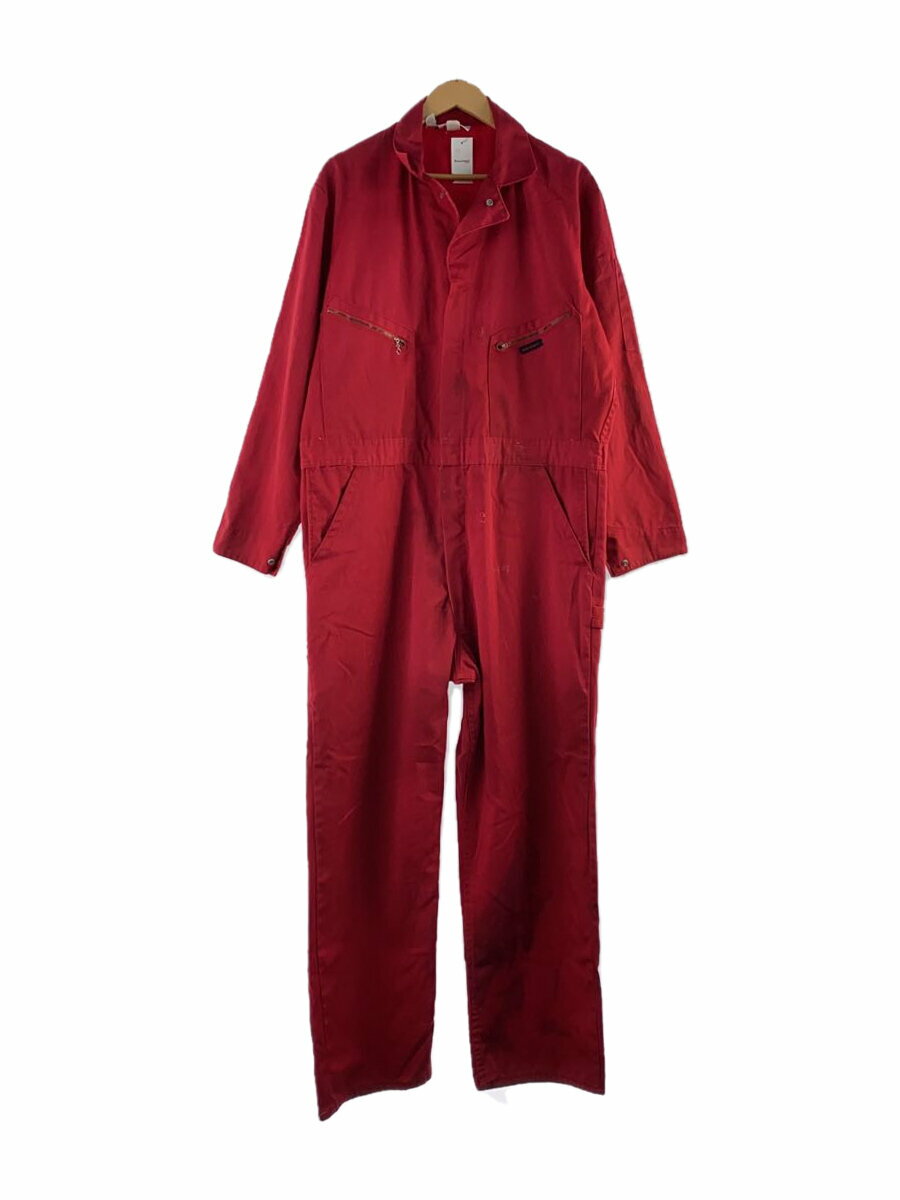 【中古】DICKIES◆70s/オールインワン/46/--/RED【メンズウェア】