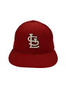 【中古】NEW ERA◆キャップ/7 1/2/ウール/RED/メンズ【服飾雑貨他】