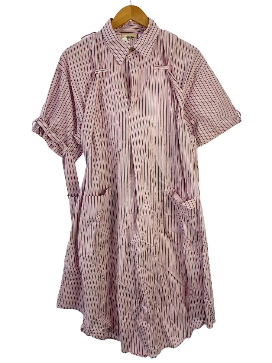 【中古】LIMI feu◆シャツワンピース/S/コットン/PNK/ストライプ/LN-D07-015//【レディースウェア】