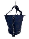【中古】marimekko◆マリメッコ/ショルダーバッグ/ポリエステル/ネイビー/花柄【バッグ】