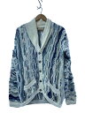 【中古】COOGI◆SS/コットン/マルチカラー/総柄/首元色落有/3dニット/古着/状態考慮//【メンズウェア】