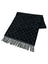 【中古】LOUIS VUITTON◆エシャルプ・モノグラムグラディエント_モノグラム_BLK/カシミア/BLK/モノグラム/メンズ【服飾雑貨他】