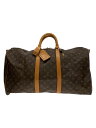 【中古】LOUIS VUITTON◆キーポル・バンドリエール55_モノグラム・キャンバス_BRW/PVC/BRW【バッグ】