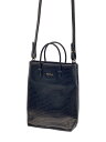 【中古】FURLA◆ショルダーバッグ/レザー/BLK/無地/WE00116【バッグ】