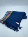 【中古】Paul Smith◆マフラー/ウール/BLU/メンズ/230019922【服飾雑貨他】